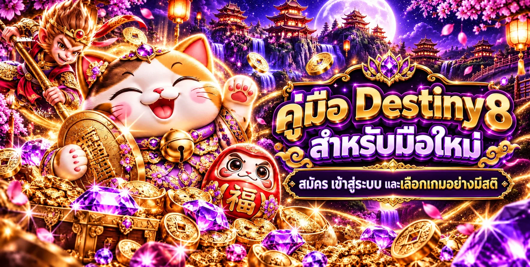 Destiny8 คู่มือสมัคร เข้าสู่ระบบ และเลือกเกม